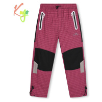 Dívčí plátěné kalhoty - KUGO FK7601, růžová Barva: Růžová