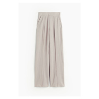 H & M - Elegantní kalhoty's vysokým pasem - hnědá