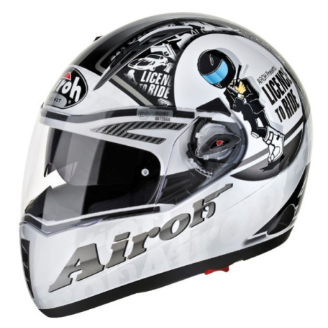 AIROH Pit One XR Ride PTXR16 helma integral bílá/černá