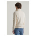 SVETR GANT COTTON TEXTURED HALF ZIP CREAM