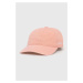 Bavlněná baseballová čepice Levi's růžová barva