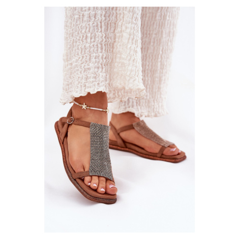 Plné Elegantní Dámské Sandály S Krystaly Artiker