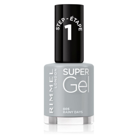 Rimmel Super Gel gelový lak na nehty bez užití UV/LED lampy odstín 005 Rainy Days 12 ml