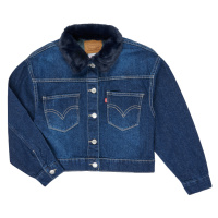 Levis OVERSIZED TRUCKER Modrá