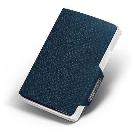 Modrá vzorovaná kožená peněženka Mondraghi Elegance