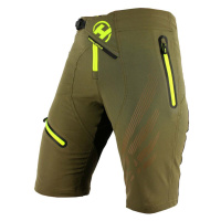 HAVEN Cyklistické kalhoty krátké bez laclu - ENERGY LADY - žlutá/zelená