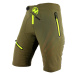 HAVEN Cyklistické kalhoty krátké bez laclu - ENERGY LADY - žlutá/zelená