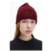 Calvin Klein beanie čepice dámská - vínová