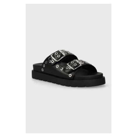 Pantofle Buffalo Eve Ari dámské, černá barva, na platformě, 1602220.BLK