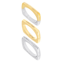 Calvin Klein Stylová sada ocelových prstenů 35000512