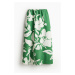 H & M - Maxi sukně z lněné směsi - zelená