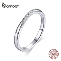 Stříbrný prsten s kamínky BSR095 LOAMOER