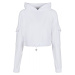 Ladies Short Worker Hoody - white