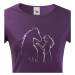 Dámské tričko pro milovníky koní - dívka a kůň- dárek pro milovnici koní