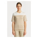 TRIČKO GANT STRIPED SS T-SHIRT hnědá