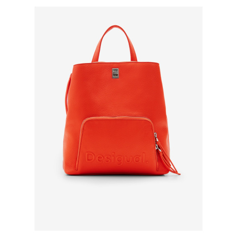 Oranžový dámský batoh Desigual Half Logo 24 Sumy Mini - Dámské