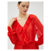 Koton Ruffle Chiffon Blouse Long Sleeve