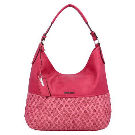 Trendová koženková kabelka na rameno Kitti, růžová Coveri