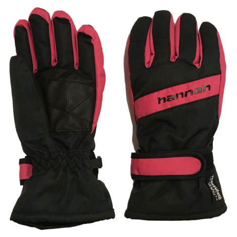 Hannah Mojo Jr Dětské lyžařské rukavice 10039258HHX black mel (red)