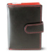 Černočervená kožená peněženka se zápinkou Jennifer Arwel