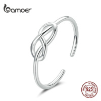 Stříbrný prsten propletené linii BSR143 LOAMOER