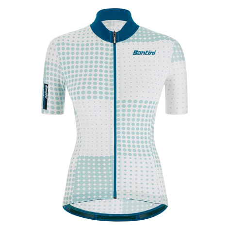 SANTINI Cyklistický dres s krátkým rukávem - TONO SFERA LADY - modrá/bílá