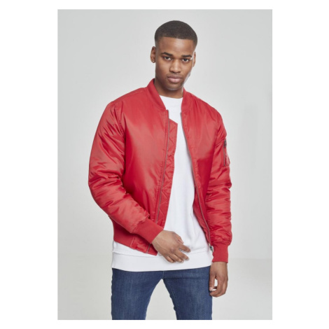Pánská bomber bunda Urban Classics - ohnivě červená