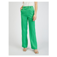 Zelené dámské flared fit kalhoty ORSAY