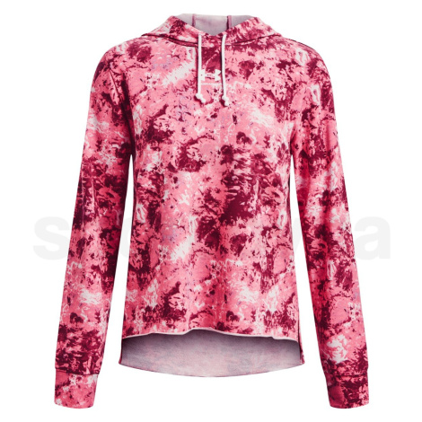 Under Armour Rival Terry Print Hoodie W 1373035-669 - pink