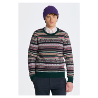 SVETR GANT MULTI COLOUR FAIR ISLE C-NECK zelená