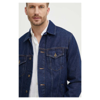 Džínová bunda Pepe Jeans REGULAR JACKET pánská, tmavomodrá barva, přechodná, PM402715CU4