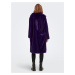 Tmavě fialový dámský kabát z umělé kožešiny ONLY Rikke