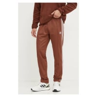 Tepláky adidas Originals Beckenbauer Track Pants hnědá barva, s aplikací, IY9877