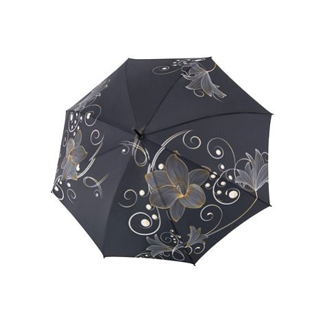 Doppler Fiber Flex AC Golden Flower - dámský holový vystřelovací deštník