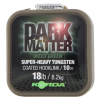 Korda návazcová šňůrka dark matter tungsten coated braid weed green 10 m-průměr 18 lb / nosnost 