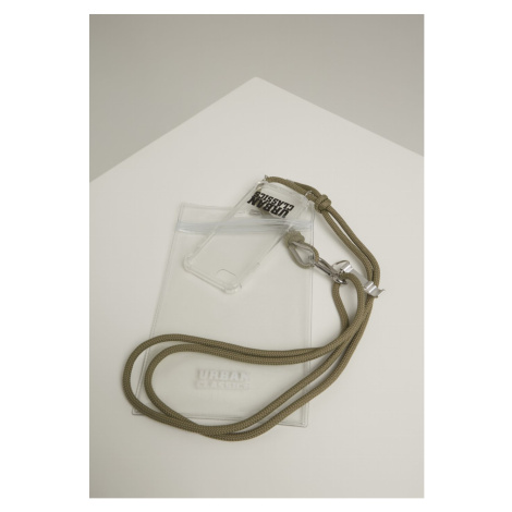 Urban Classics / Phone Necklace with Additionals I Phone 8 transparent/olive