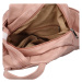 Trendový dámský koženkový batůžek Taran, růžová