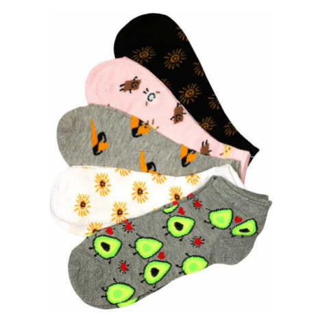 Dámské veselé ponožky GW0039 - 3páry vícebarevná PESAIL