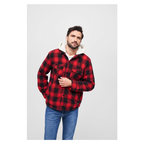 Pánská bunda Brandit Lumberjacket Hooded - červená, černá