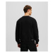 Mikina karl lagerfeld seasonal boucle sweatshirt black