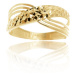 Dámský prsten ze žlutého zlata bez kamínků gravírovaný PR0654F + DÁREK ZDARMA