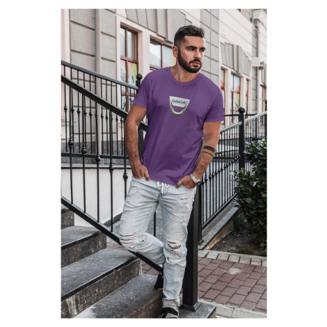 Pánské tričko s logem auta Dacia Barva: Fialová