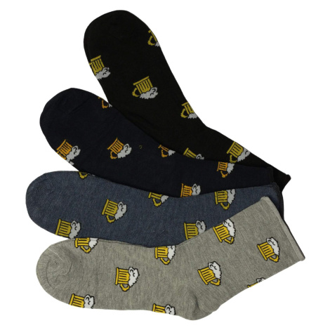 Pivo veselé ponožky se zdravotním lemem LM2034 - 3 páry vícebarevná PESAIL