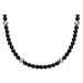 Manoki Pánský korálkový náhrdelník Luigi - přírodní onyx WA704B Černá 55 cm