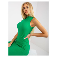 Zelené žebrované šaty z bavlny OCH BELLA