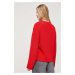 Bavlněný svetr HUGO červená barva, hřejivý