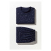 H & M - Vzorované žerzejové pyžamo - modrá
