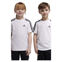 Dětské bavlněné tričko adidas LK 3S CO bílá barva