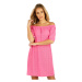 Dámské šaty s krátkým rukávem Litex 5E045 | růžová