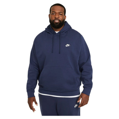 Nike Club Mens Hoodie Midnight Navy/Midnight Navy/White Fitness mikina